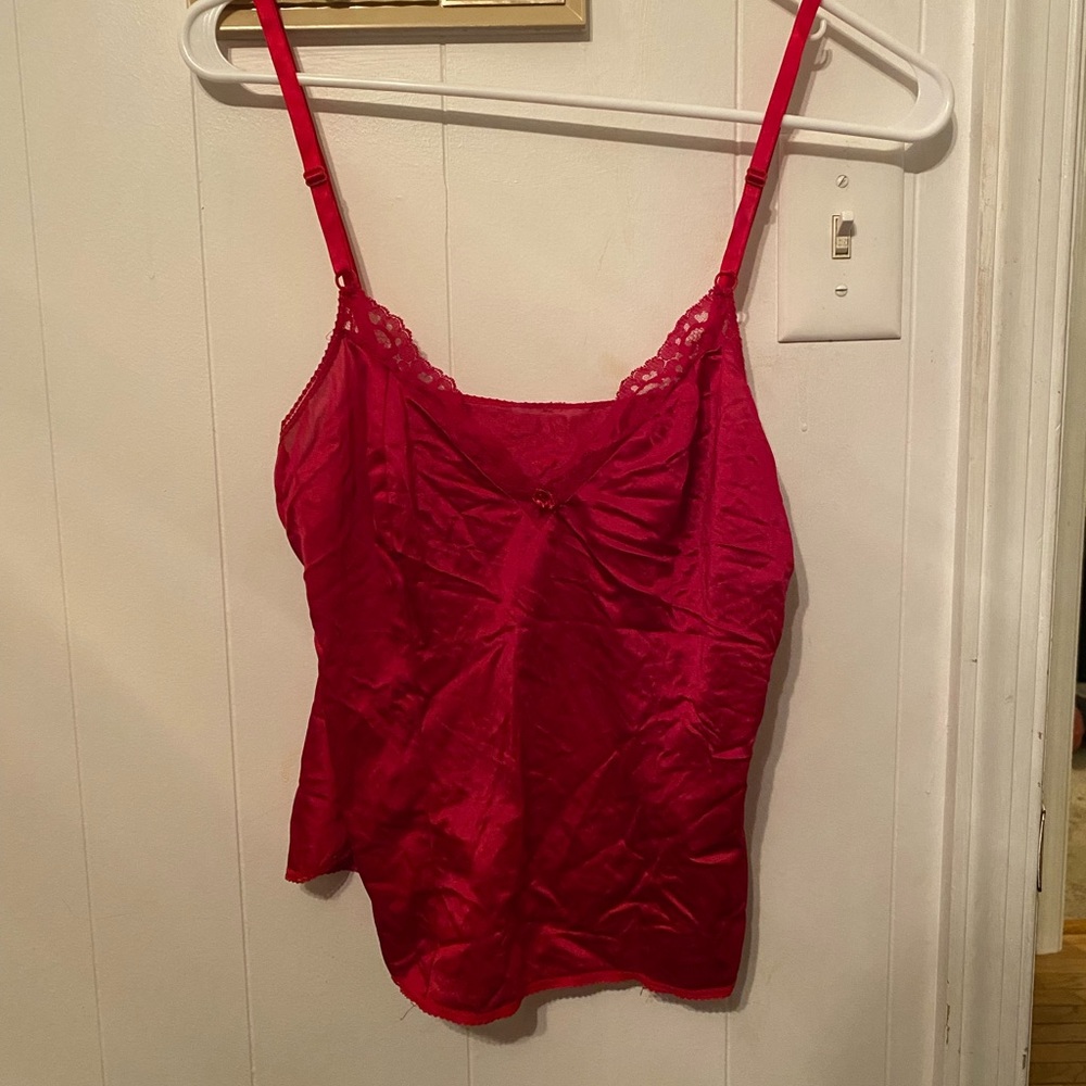 red lace sleep tank